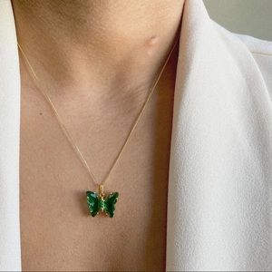 18K Gold Filled Butterfly Necklace